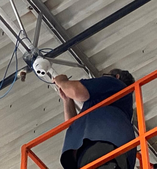 Commercial security camera installation in Dallas