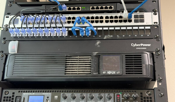 On site NVR recording rack in Dallas