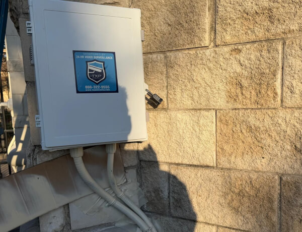 Live monitored camera enclosure on a Dallas gated property